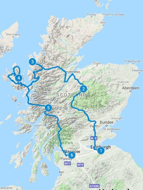 self guided scotland tours